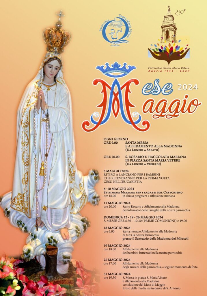 Le celebrazioni nella parrocchia Santa Maria Vetere mese Mariano Maggio 2024